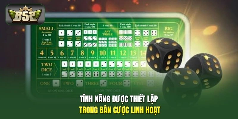 Tính năng được thiết lập trong bàn cược linh hoạt
