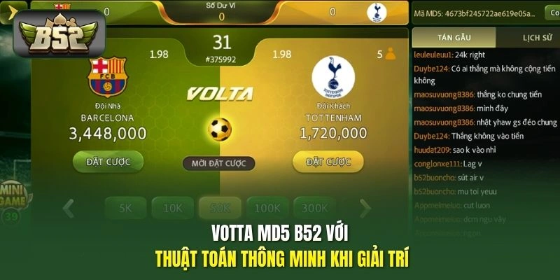 Votta MD5 B52 với thuật toán thông minh khi giải trí